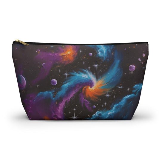 Cosmic Galaxy Accessory Pouch, Space Universe Zipper Bag, Starry Night Makeup Organizer, Nebula Print Travel Case, Celestial Toiletry Pouch — Save Your Nichols